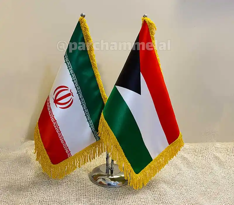 پرچم رومیزی دو میله