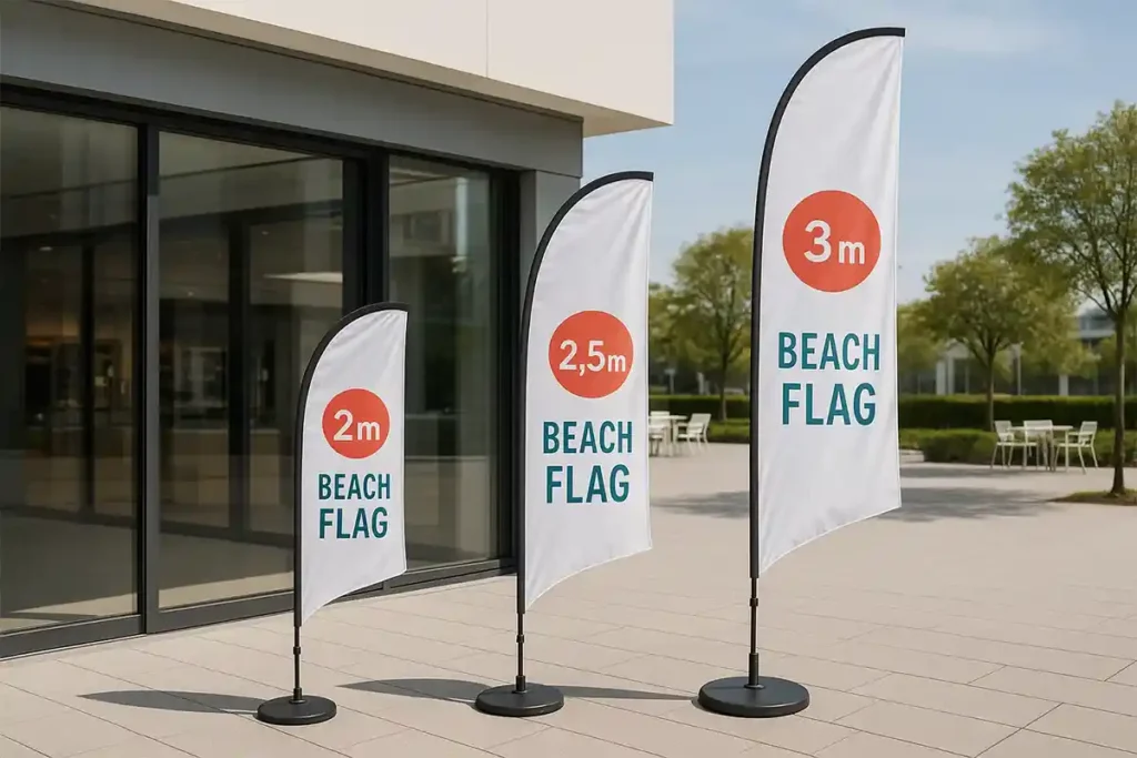 راهنمای انتخاب سایز مناسب پرچم ساحلی