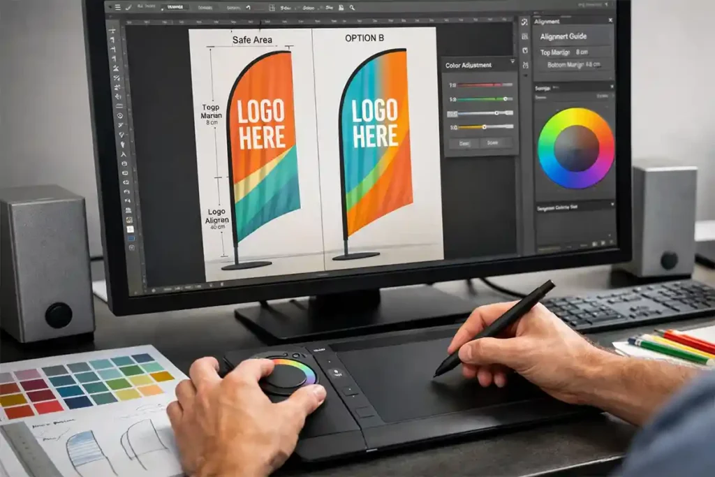 طراحی پرچم ساحلی کاملا رایگان